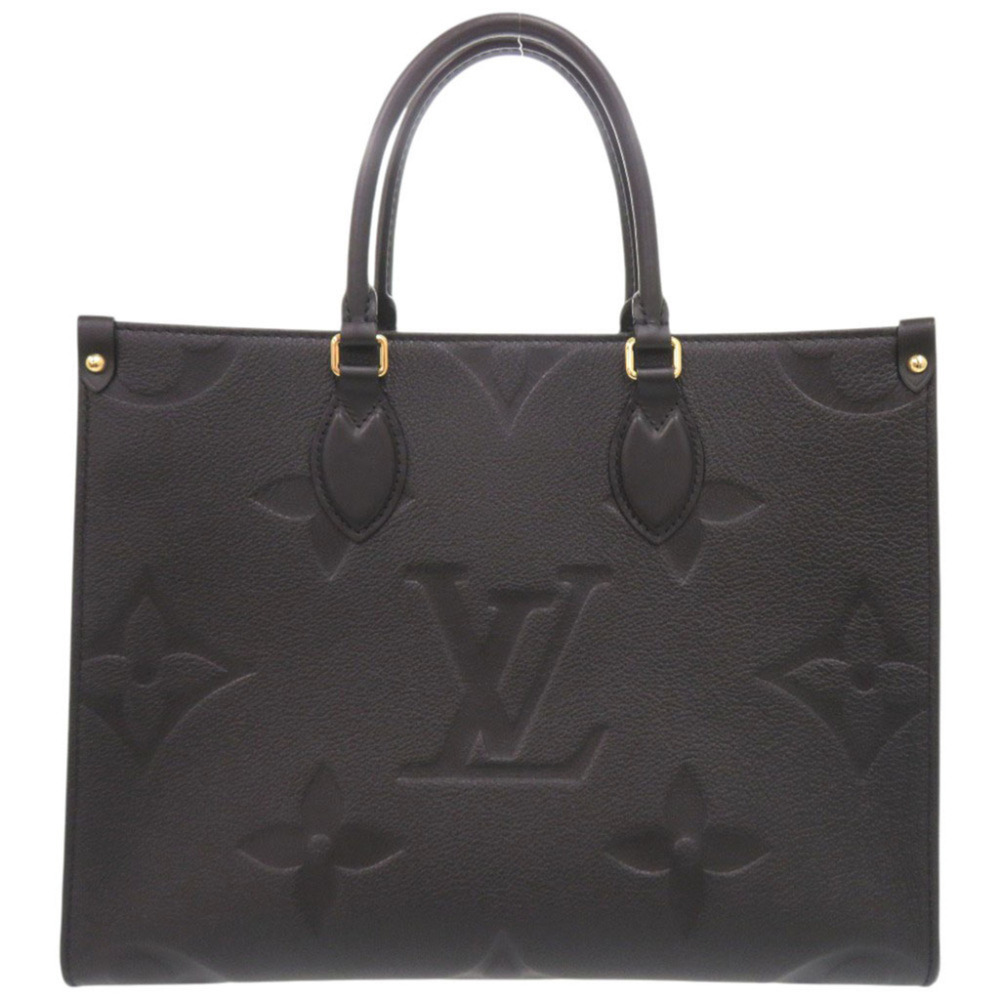 Louis Vuitton OnTheGo MM Monogram Empreinte M45595 Noir 2-Way Tote Bag Black ...